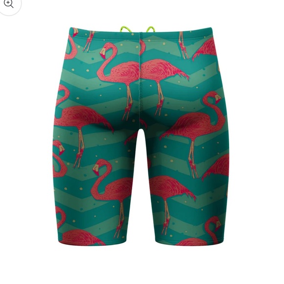 Q swimwear NWT size 32 Flock of Flamingos Jammer Swimsuit - Picture 2 of 8
